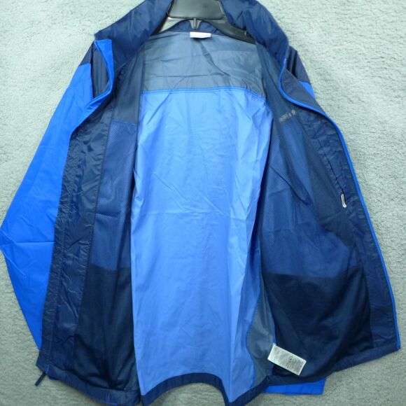 Columbia Glennaker Lake Blue Navy Hooded Rain Jacket RM2015-072 Men's Size XL - Picture 7 of 12